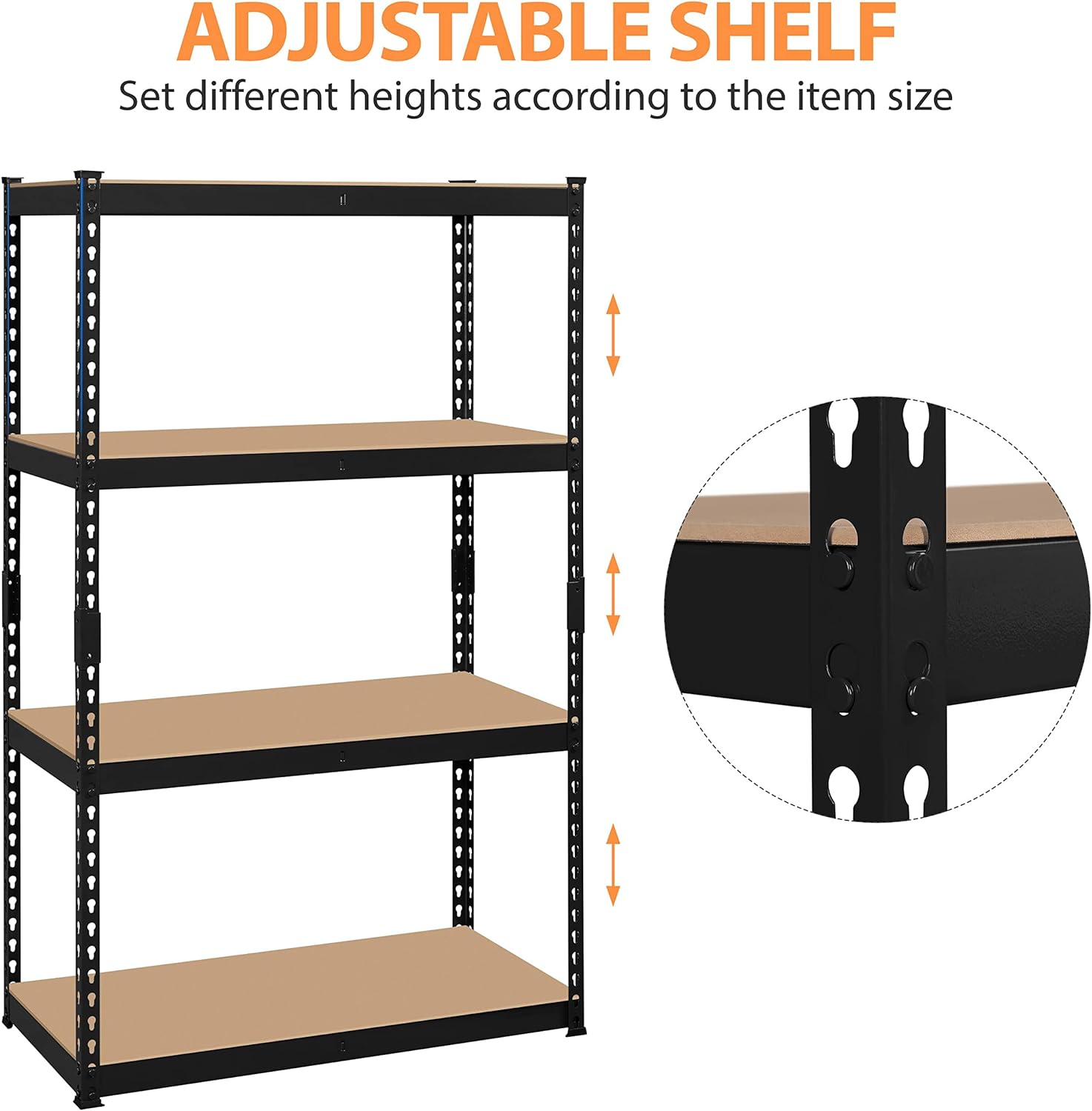 Topeakmart Storage Shelves 4 Tier Adjustable Metal Shelving Unit Utility Shelves Garage Storage Racks for Warehouse Garage Pantry Kitchen- Black, 36 x 18 x 60.5 Inch, 2Pcs Topeakmart Storage Shelves 4 Tier Adjustable Metal Shelving Unit Utility Shelves Garage Storage Racks for Warehouse Garage Pantry Kitchen- Black, 36 x 18 x 60.5 Inch, 2Pcs