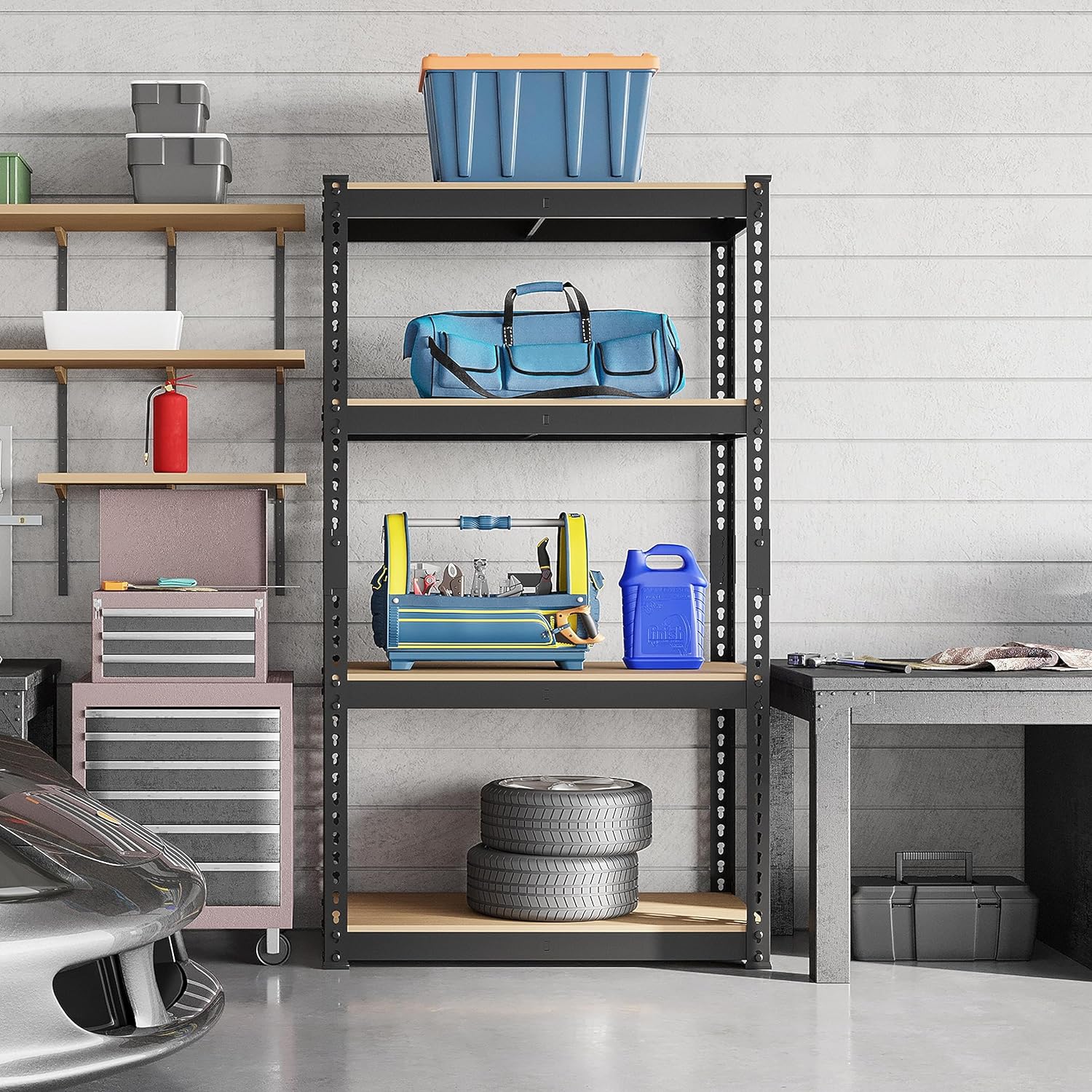 Topeakmart Storage Shelves 4 Tier Adjustable Metal Shelving Unit Utility Shelves Garage Storage Racks for Warehouse Garage Pantry Kitchen- Black, 36 x 18 x 60.5 Inch, 2Pcs Topeakmart Storage Shelves 4 Tier Adjustable Metal Shelving Unit Utility Shelves Garage Storage Racks for Warehouse Garage Pantry Kitchen- Black, 36 x 18 x 60.5 Inch, 2Pcs