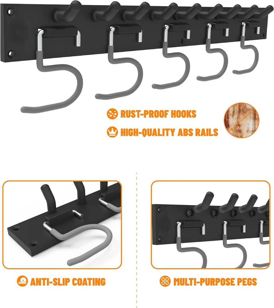 POETISKE Garage Tool Organizer Wall Mount 4PC, Garage Storage Shelving, Heavy Duty Wall Mount, 64 Extendable Racks, Ideal Hooks for Hanging Garden Tool, Mop Shovel Kitchen Yard Storage POETISKE Garage Tool Organizer Wall Mount 4PC, Garage Storage Shelving, Heavy Duty Wall Mount, 64 Extendable Racks, Ideal Hooks for Hanging Garden Tool, Mop Shovel Kitchen Yard Storage
