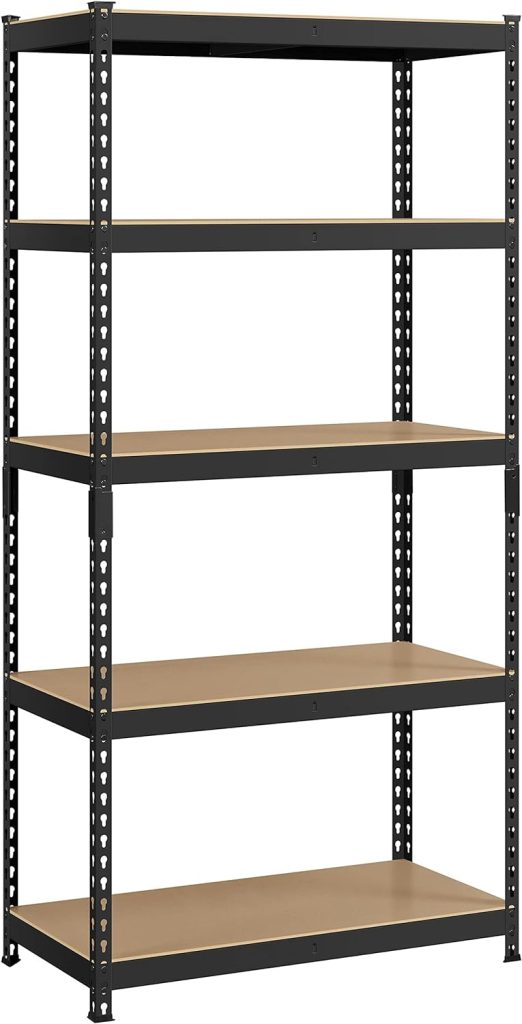 Topeakmart 5-Tier Utility Shelves, Metal Storage Shelves Garage Shelving Unit Adjustable Garage Storage Shelves Storage Racks Heavy Duty Shed Shelving- Black, 35.5 x 17.5 x 72 Inch : Tools Home Improvement Topeakmart 5-Tier Utility Shelves, Metal Storage Shelves Garage Shelving Unit Adjustable Garage Storage Shelves Storage Racks Heavy Duty Shed Shelving- Black, 35.5 x 17.5 x 72 Inch : Tools Home Improvement