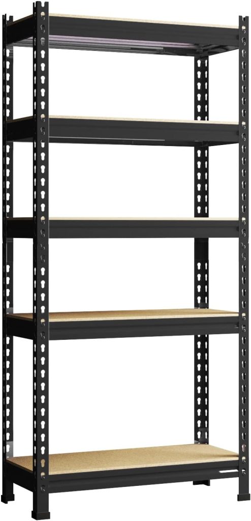 PrimeZone Storage Shelves 5 Tier Adjustable Garage Storage Shelving, Heavy Duty Metal Storage Utility Rack Shelf Unit for Warehouse Pantry Closet Kitchen, 28 x 12 x 59, Black PrimeZone Storage Shelves 5 Tier Adjustable Garage Storage Shelving, Heavy Duty Metal Storage Utility Rack Shelf Unit for Warehouse Pantry Closet Kitchen, 28 x 12 x 59, Black