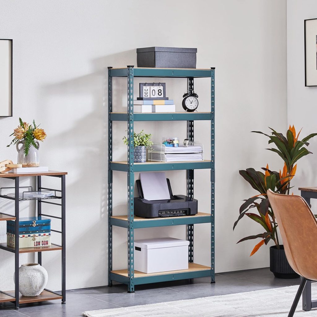 Topeakmart 4 PCS 5-Tier Utility Shelves, Metal Storage Shelves Garage Shelving Unit Adjustable Garage Storage Shelves Storage Racks Heavy Duty Shed Shelving-Black, 27.5 x 12 x 60 Inch Topeakmart 4 PCS 5-Tier Utility Shelves, Metal Storage Shelves Garage Shelving Unit Adjustable Garage Storage Shelves Storage Racks Heavy Duty Shed Shelving-Black, 27.5 x 12 x 60 Inch