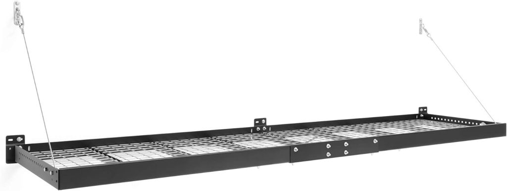 NewAge Products Pro Series Black 2 ft. x 8 ft. Wall Mounted Steel Shelf, Garage Overheads, 40406 NewAge Products Pro Series Black 2 ft. x 8 ft. Wall Mounted Steel Shelf, Garage Overheads, 40406