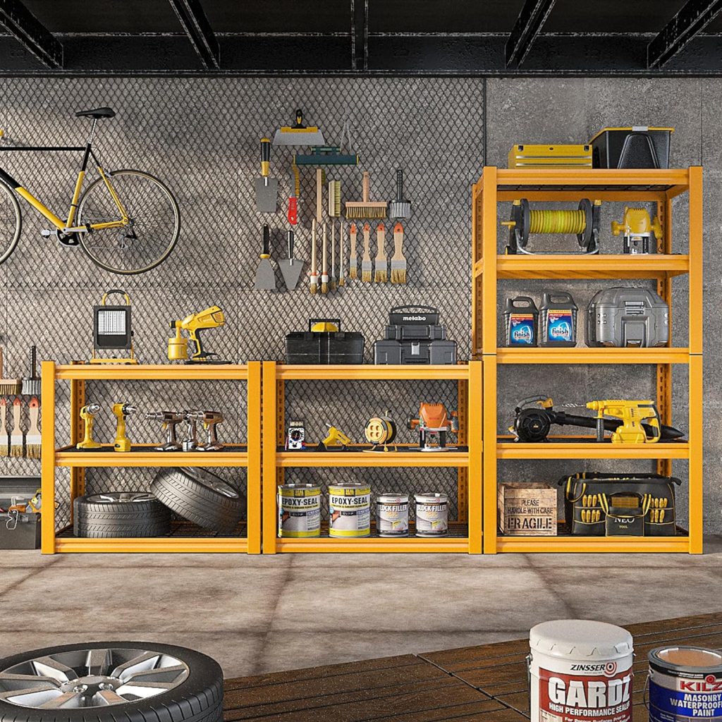 REIBII Garage Shelving Heavy Duty Loads 2000 LBS Garage Storage Shelves Heavy Duty Shelving 5 Tier Adjustable Metal Shelves for Storage Rack Industrial Shelving Utility Shelf,72 H X 35.5 W X 16 D REIBII Garage Shelving Heavy Duty Loads 2000 LBS Garage Storage Shelves Heavy Duty Shelving 5 Tier Adjustable Metal Shelves for Storage Rack Industrial Shelving Utility Shelf,72 H X 35.5 W X 16 D