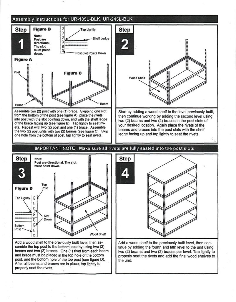 Edsal 48W x 24D x 72H 5-Shelf Steel Shelving, Black Edsal 48W x 24D x 72H 5-Shelf Steel Shelving, Black