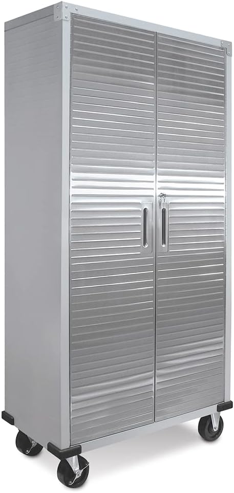 Seville Classics Full Door Rolling Storage Cabinet, 36 W x 18 D x 72 H, Granite Seville Classics Full Door Rolling Storage Cabinet, 36 W x 18 D x 72 H, Granite