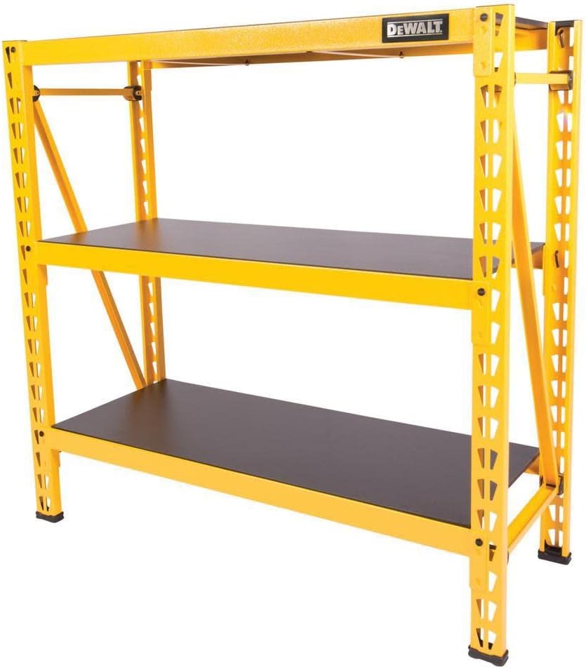 Dewalt 4-Foot Tall, 3-Shelf Industrial Workshop/Garage Storage Rack, Total Capacity: 4,500 lbs.