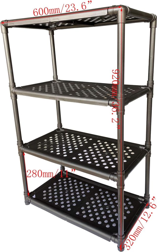 12.6×23.6×36.2 4-Shelf Tier Plastic Multi-Purpose Tool Holder Storage Shelf Shoe Rack Light Duty Garage Storage Indoor and Outdoor (12.6×23.6×36.2) 12.6×23.6×36.2 4-Shelf Tier Plastic Multi-Purpose Tool Holder Storage Shelf Shoe Rack Light Duty Garage Storage Indoor and Outdoor (12.6×23.6×36.2)