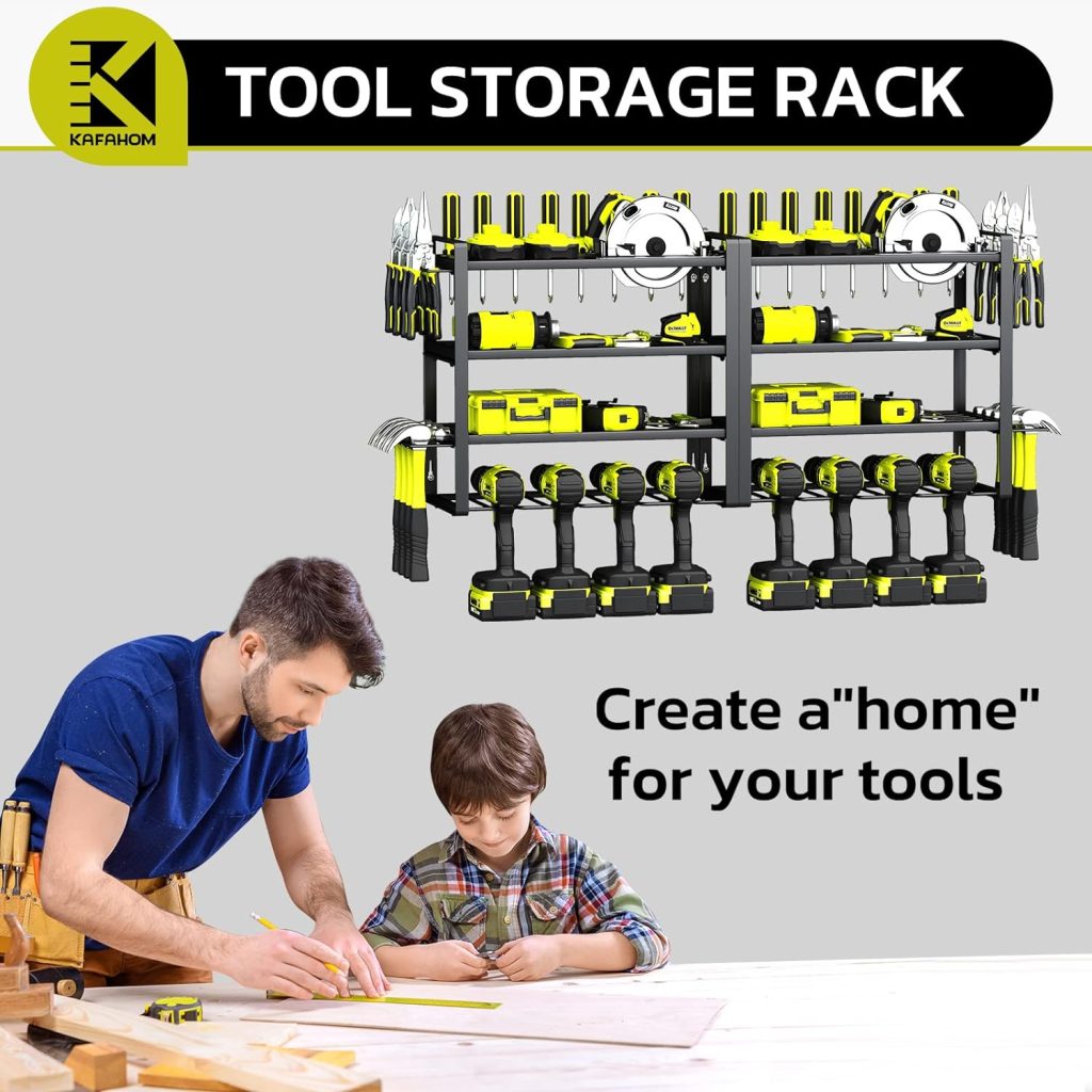 Power Tool Organizer,8 Drill Holder Wall Mount,6 Layer Heavy Duty Metal Tool Storage Rack,Large Utility Tool Shelf for Cordless Drill, Garage Wall Organizer for Lifetime Use Power Tool Organizer,8 Drill Holder Wall Mount,6 Layer Heavy Duty Metal Tool Storage Rack,Large Utility Tool Shelf for Cordless Drill, Garage Wall Organizer for Lifetime Use
