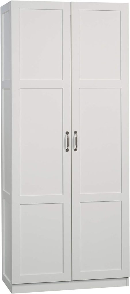 Sauder Select Storage Pantry cabinets, L: 29.69 x W: 16.34 x H: 70.10, White finish Sauder Select Storage Pantry cabinets, L: 29.69 x W: 16.34 x H: 70.10, White finish