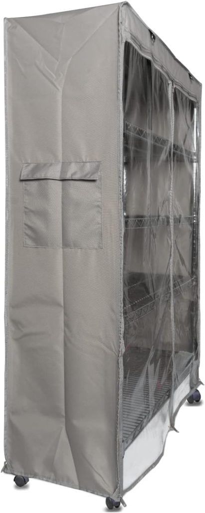 Storage Shelf Cover Wire Rack Shelving Dust Protective, Fits Racks 36Wx14Dx54H One Side See Through Panel (Cover only) Storage Shelf Cover Wire Rack Shelving Dust Protective, Fits Racks 36Wx14Dx54H One Side See Through Panel (Cover only)