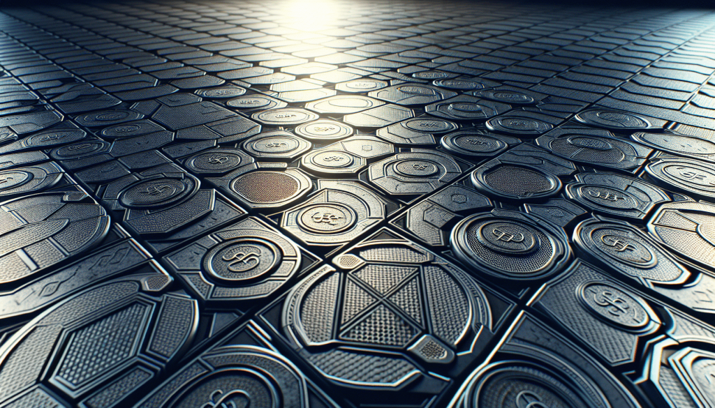 Big Floors GarageDeck Coin Pattern, Durable Copolymer Interlocking Modular Non-Slip Garage Flooring Tile (48 Pack), Alloy