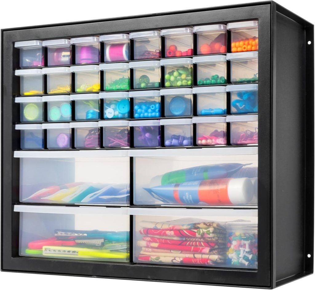 IRIS USA Screw Organizer, Hardware Storage Organizer, 44 Drawer Parts Cabinet, Plastic Drawer Storage for Hardware Crafts, Small Parts, Nuts and Bolts, Tool Storage, Scrapbook Art Hobby - Black IRIS USA Screw Organizer, Hardware Storage Organizer, 44 Drawer Parts Cabinet, Plastic Drawer Storage for Hardware Crafts, Small Parts, Nuts and Bolts, Tool Storage, Scrapbook Art Hobby - Black