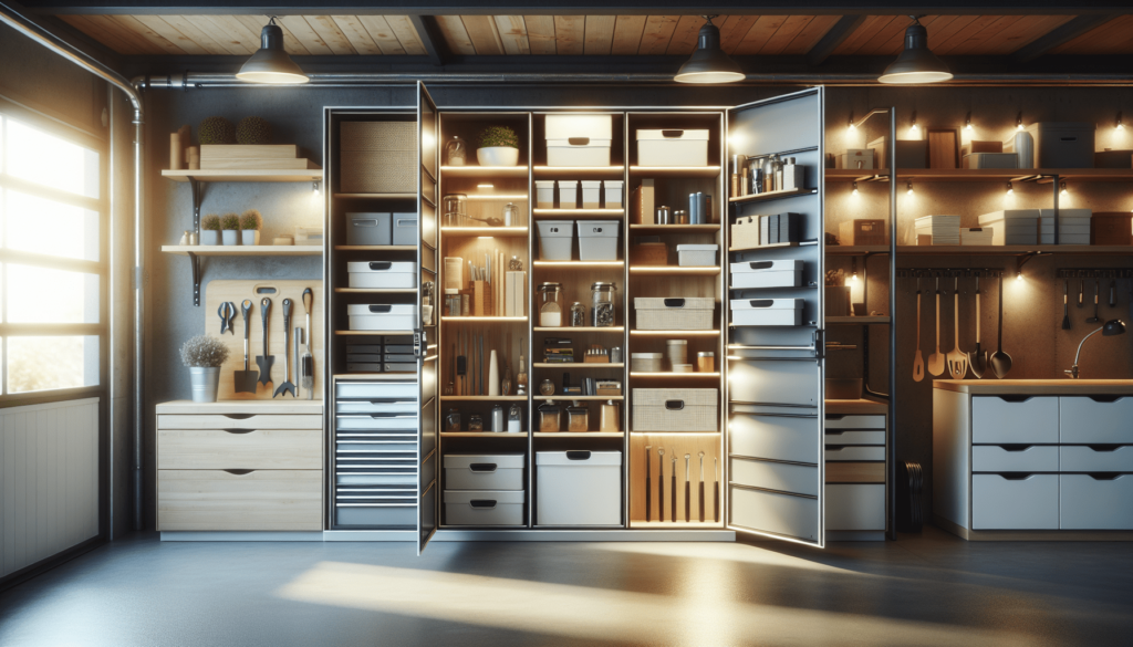 Keter Storage Cabinet with Doors and Shelves for Laundry Room, Garage, Bathroom Accessories, Closet and Home Organization, White  Grey Keter Storage Cabinet with Doors and Shelves for Laundry Room, Garage, Bathroom Accessories, Closet and Home Organization, White  Grey
