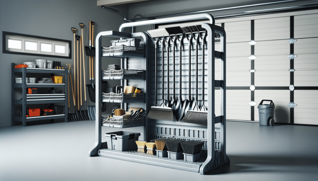 Rubbermaid Plastic Garage Corner Tool Tower Rack, Easy to Assemble, Organizes up to 30 Long-Handled Tools/Rakes/ Brooms/Shovles for Home/House/Outdoor/Sheds Rubbermaid Plastic Garage Corner Tool Tower Rack, Easy to Assemble, Organizes up to 30 Long-Handled Tools/Rakes/ Brooms/Shovles for Home/House/Outdoor/Sheds
