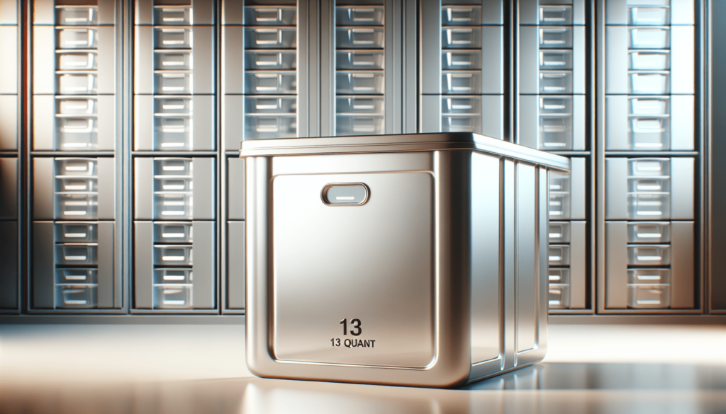 IRIS USA 13 Qt Stackable Plastic Storage Bins with Lids, 6 Pack - BPA-Free, Made in USA - Discreet Organizing Solution, Latches, Durable Nestable Containers, Secure Pull Handle - Pearl