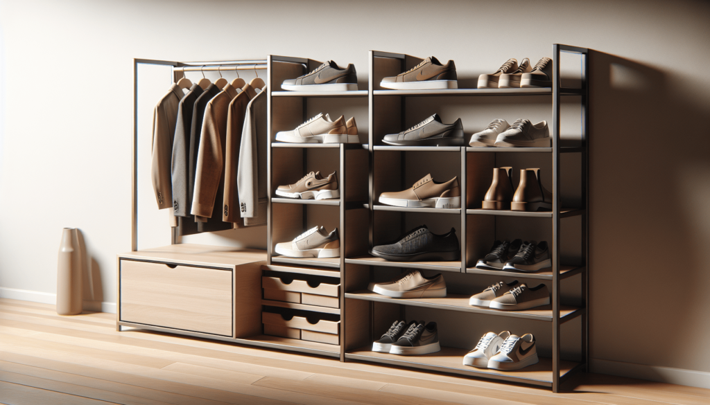 ROJASOP Shoe Rack Organizer, 8-Tier Metal Shoe Rack for Closet Entryway Garage, 26-32 Pairs Tall Shoe Boot Storage Shelf with 15 Hooks, Stackable Large Shoe Stand