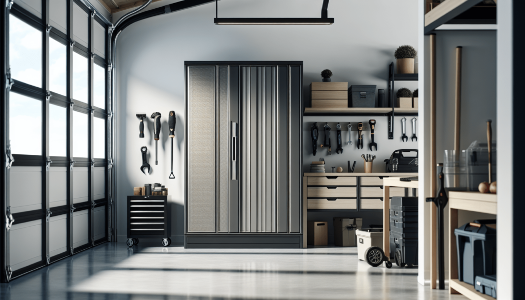 VINGLI 72 Tall Garage Storage Cabinet, Metal Storage Cabinet with Wheels, Locking Doors and Adjustable Shelves (Black  Silver, 32W x 16D x 72H)