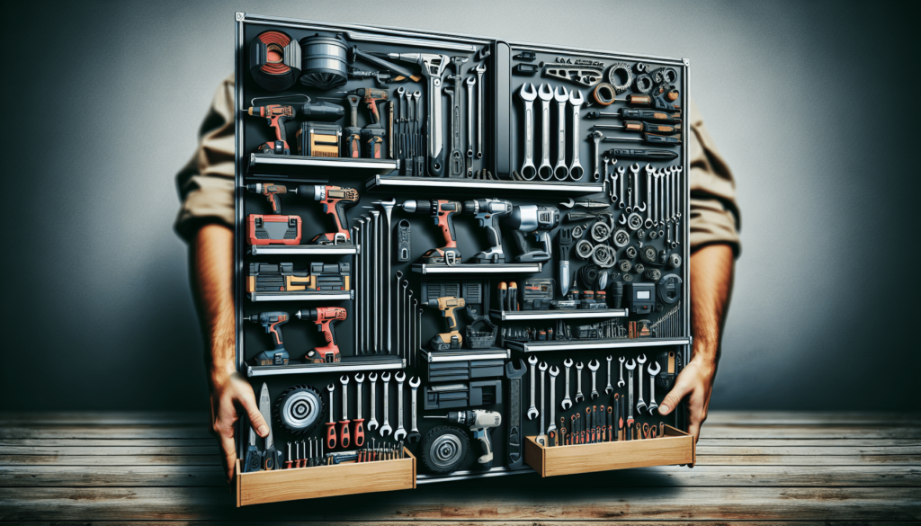 Power Tool Organizer for Tool Storage, Drill Holder Wall Mount with Charging Station, Tool Holder and Storage Rack for Garage Organization, Heavy Duty Metal Tool Shelf with Battery Holder