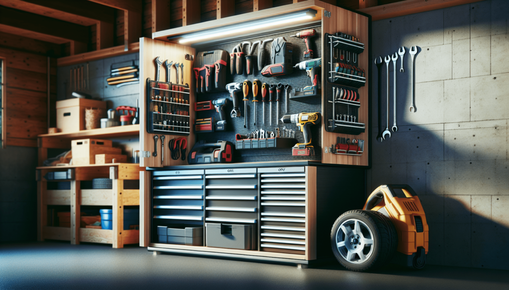 Power Tool Organizer Garage Storage Organization Shelving Tool Holder Drill Rack Shelf Rolling Cart Open Tool Chest Cabinet Box Organizer with Wheels Workshop Garage Gift Ideas for Men Dad