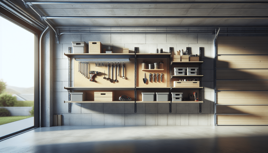 Garage Wall Shelf, 4 Wall-Mounted Storage Shelves for Garage, Closet, Laundry Room, Heavy Duty Wall Shelving, Holds Up to 65 Lbs(Black, 4 Shelves)