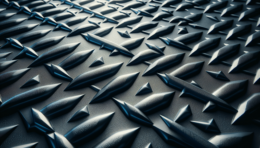 Diamond-Plate Rubber Flooring Rolls, 21FT *16IN Garage Floor Mat, 4 * 7Ft Cover Area PVC Garage Flooring Roll for Garage Floor, RV Trailer Flooring, Water/Stain Resistant Parking Mat Black(1Pcs)