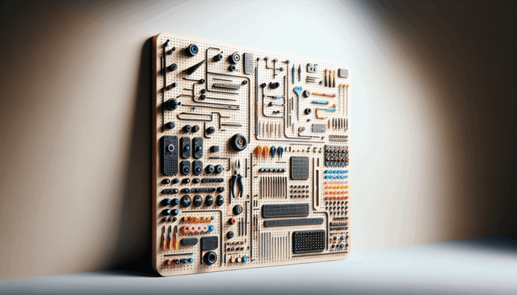 FZK Pegboard 32*32,Black Pegboard 4pcs and 46 Peg Board Hooks with Strong Ribs Back Holds up for 200Ib,Peg Board Organizer for Walls for Garage Workshop Office