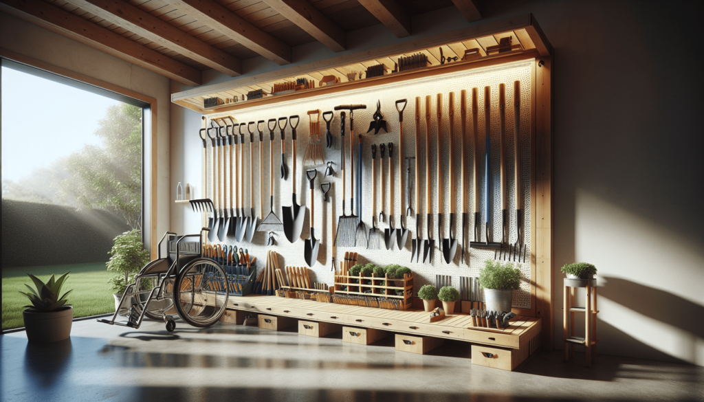 Garden Garage Tool Organizer - with 3-tier Shelves, Yard Tool Organizer for Garage with 4 Hooks, Heavy duty Steel Garden Tool Rack Holds up to 48 Long Handled Yard tools for Storage Garden Garage Tool Organizer - with 3-tier Shelves, Yard Tool Organizer for Garage with 4 Hooks, Heavy duty Steel Garden Tool Rack Holds up to 48 Long Handled Yard tools for Storage