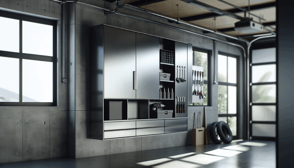 JZD Small Metal Wall Mounted Storage Garage Cabinet with Flip Up Door, Black Grey JZD Small Metal Wall Mounted Storage Garage Cabinet with Flip Up Door, Black Grey