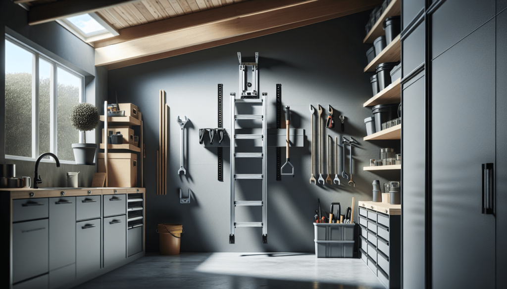 Ladder Hooks for Garage Organization, Wall Mount Storage Rack, Heavy Duty Hangers for Wheelbarrow, Black with Screws Ladder Hooks for Garage Organization, Wall Mount Storage Rack, Heavy Duty Hangers for Wheelbarrow, Black with Screws