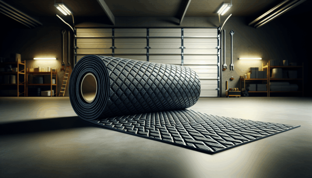 Uyoyous 3.3 x 16.4FT Rubber Diamond Garage Floor Roll - Tread Rollout Flooring With Plate Pattern for Industry and Gym