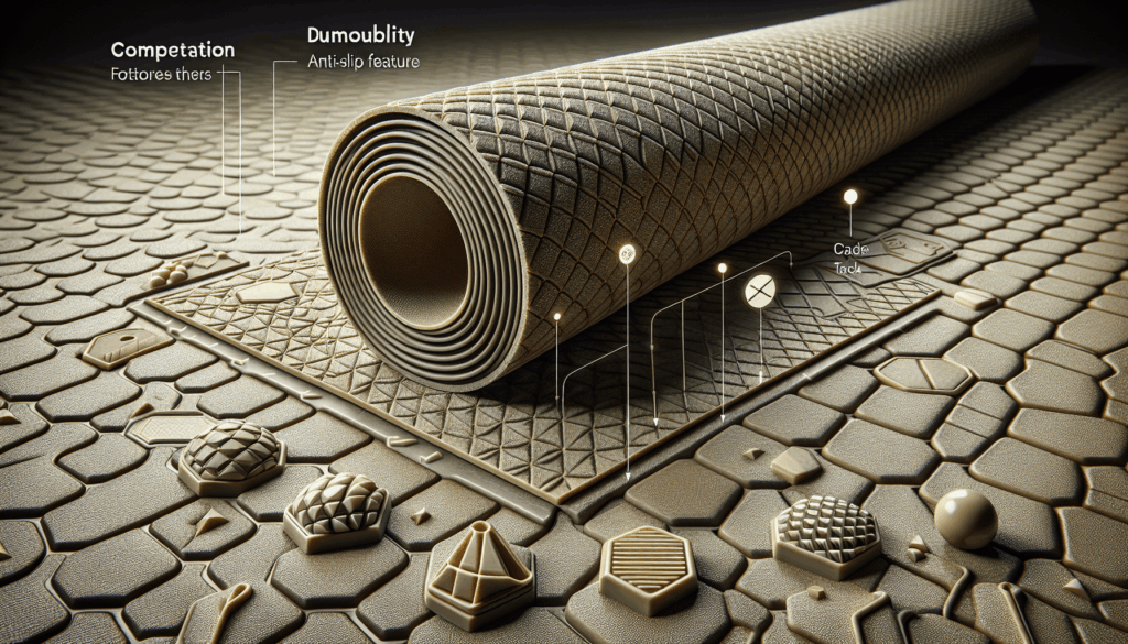 Uyoyous 3.3 x 16.4FT Rubber Diamond Garage Floor Roll - Tread Rollout Flooring With Plate Pattern for Industry and Gym