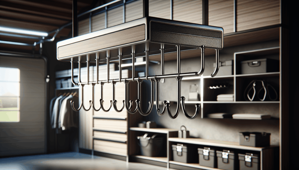 Garage Storage Rack Hooks, 48 Inch Heavy Duty Wall Mount Garage Organization with 3 Rails and 6 Adjustable Double Wall Hooks,Hanging Shelves for Garden Tool/Broom/Mop(Black)