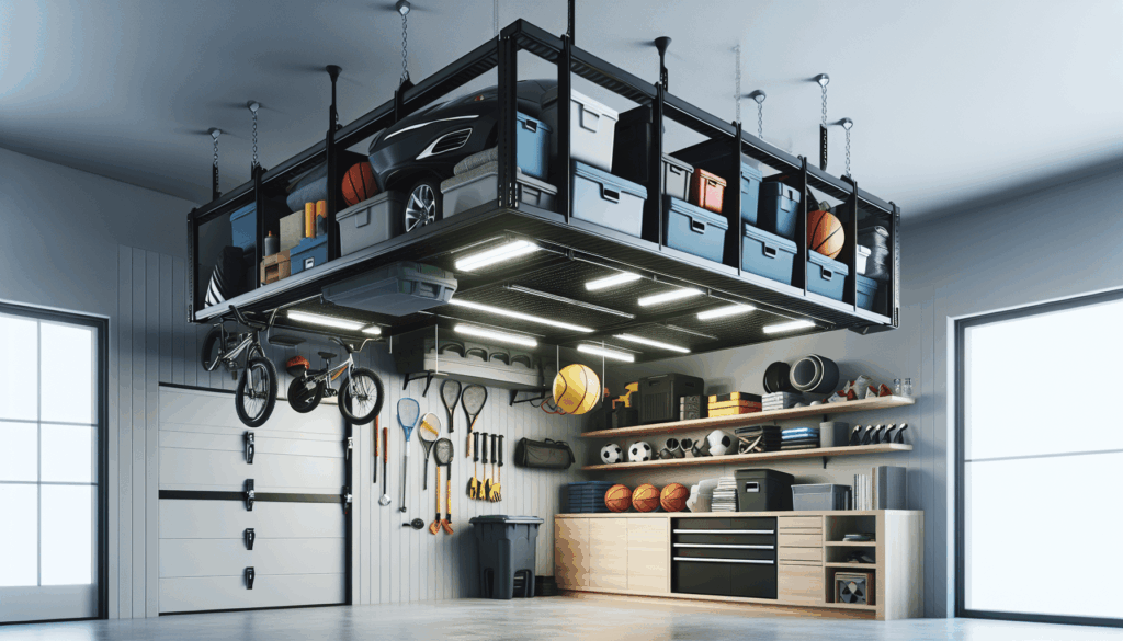 HANDT Overhead Garage Storage Rack, Connectable Heavy Duty Metal Ceiling Rails For Garage Storage Organization Shelving System, Hanging Racks For Tote Containers, Supports Up To 6 Bins, 4 Sets Black HANDT Overhead Garage Storage Rack, Connectable Heavy Duty Metal Ceiling Rails For Garage Storage Organization Shelving System, Hanging Racks For Tote Containers, Supports Up To 6 Bins, 4 Sets Black
