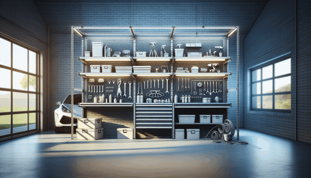 2 Pack Garage Wall Shelf, 23.5 x 12 Wall Mounted Storage Shelves for Garage, Closet, Laundry Room, Heavy Duty Wall Shelving, Holds Up to 65 Lbs(White)