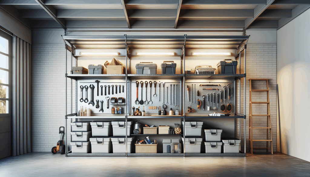 2 Pack Garage Wall Shelf, 23.5 x 12 Wall Mounted Storage Shelves for Garage, Closet, Laundry Room, Heavy Duty Wall Shelving, Holds Up to 65 Lbs(White)