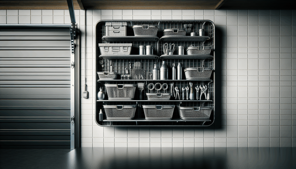 Garage Shelf Wall Mounted with Wire Baskets, Heavy Duty Wall Shelving with Garden Tool Storage and Hooks, Wire Shelf Baskets for Home Garden Organization