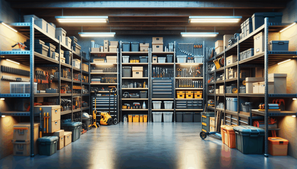 GarveeHome Garage Storage Shelves, 5-Tier Utility Shelves, Adjustable Storage Shelves, Industrial Shelving, Load 3860 Lbs Heavy Duty Storage Shelves for Garage Kitchen Basement Laundry Pantry,Black