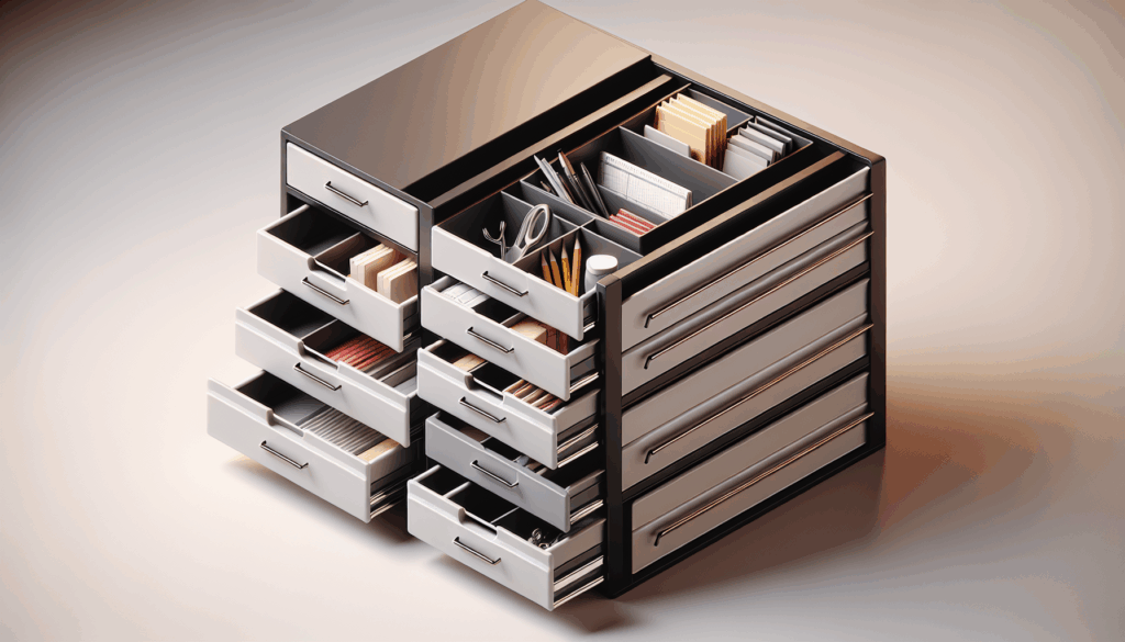 Plastic Storage Drawers - 12-Bin Screw Organizer - Craft Cabinet for Hardware, Crafting Supplies, or Toys - Garage Organization by Stalwart (Black)