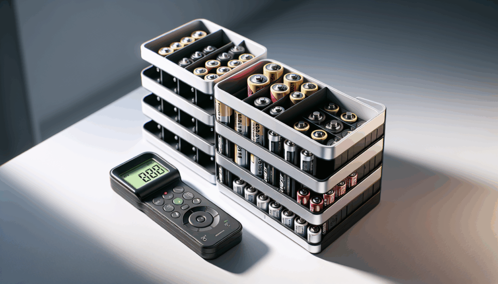 The Battery Organizer and Tester with Cover, Storage Organizer and Case, Holds 93 Batteries of Various Sizes, Includes a Removable Battery Tester, Battery Holder for Garage Organization, Black