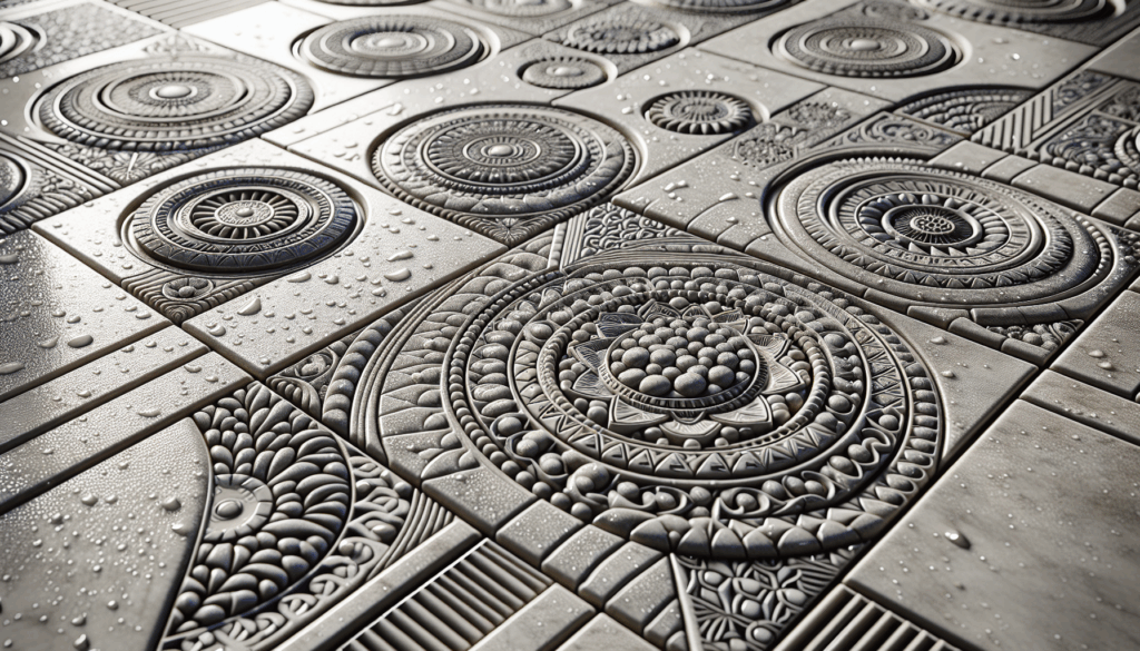 12Pack Interlocking Rubber Floor Tiles Non-Slip Waterproof Shower Pool Deck Tiles for Flooring, Soft PVC Splicing Modular Cushion Drainage Mats for Patio Garage Kitchen Bathroom (White  Green)