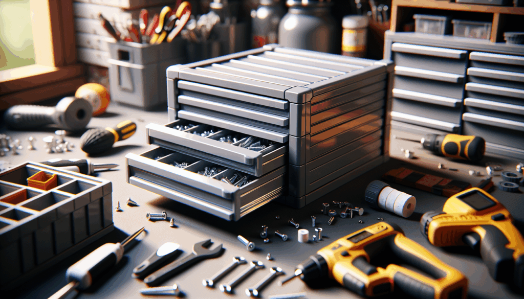 Akro-Mils 16-Drawer Plastic Drawer Storage Cabinet for Garage Organization, Beads, Makeup Organizer, Building Bricks Storage, Teacher Toolbox, 10-1/2-Inch W x 6-1/2-Inch D x 8-1/2-Inch H, 10716 Black