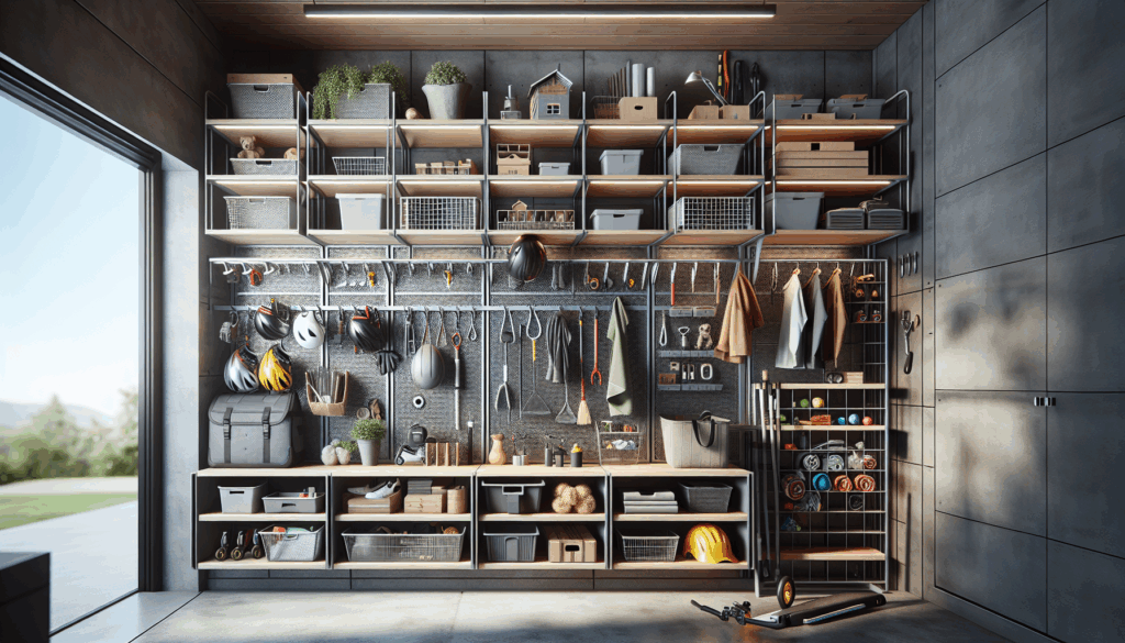 Garage Shelving Wall Mounted with Wire Baskets and Hooks,Garage Wall Shelving,Basement Hanging Storage and Organizers,Heavy Duty Organization Shelves,Wall Storage Rack