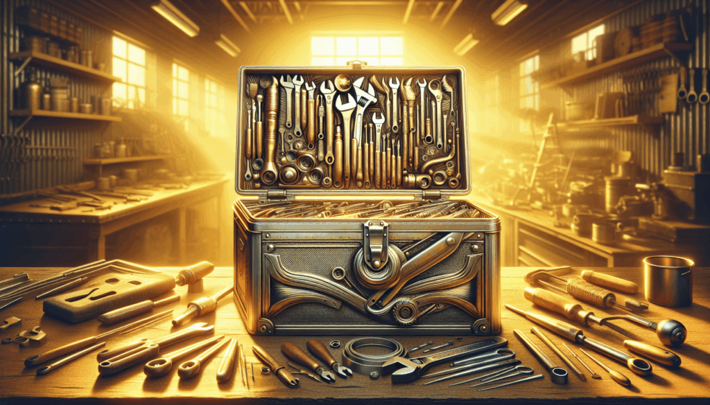 Metal Tool Box, 5-Layer Drawers  Top Storage Tray Tool Box with Lock Safety and Handle, 24 Portable Tool Chest Cabinet for Garage, Warehouse, Home, Black